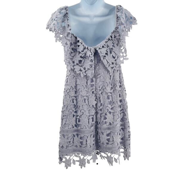 ASTR the Label Lavender Lace Overlay Off the Shoulder Party Dress Women Sz M NWT - Picture 3 of 11